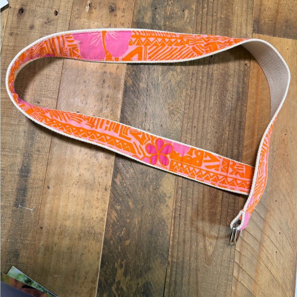Lilly Pulitzer Pink and Orange Patterned Cotton Belt